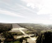 Vista aerea del Campo delle Pietre d’Italia verso il Sacrario Foto © DRONE REPORTAGE di Fabio Pappalettera