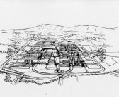 Progetto per Tor Vergata – Prospettiva generale – Vista da Sud - schizzo